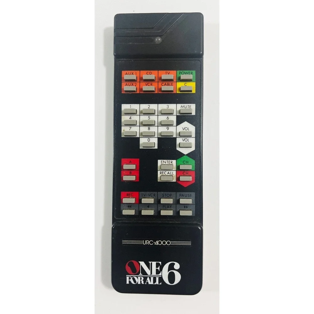 Genuine One For All 6 TV VCR Cable‎ Remote Control URC-4000